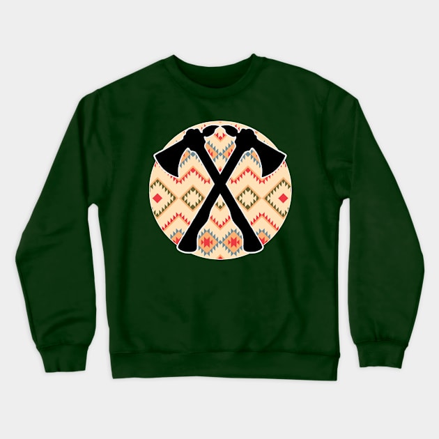 Tomahawk Pattern - 4 Crewneck Sweatshirt by Brightfeather